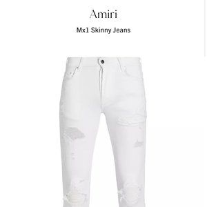 Amiri Mx1 Skinny Jeans - White